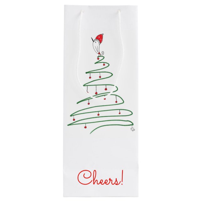 Weihnachtsgebäck Geschenktüte Für Weinflaschen (Rückseite)