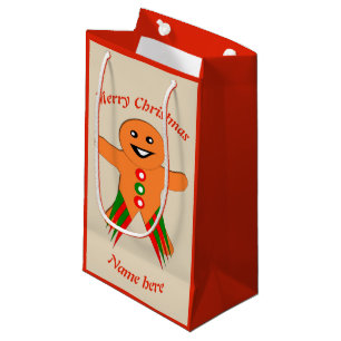 Weihnachtsgebäck Gingerbread Mann Custom Gift Bag Kleine Geschenktüte