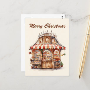 Weihnachtsgebäck hinzufügen postkarte