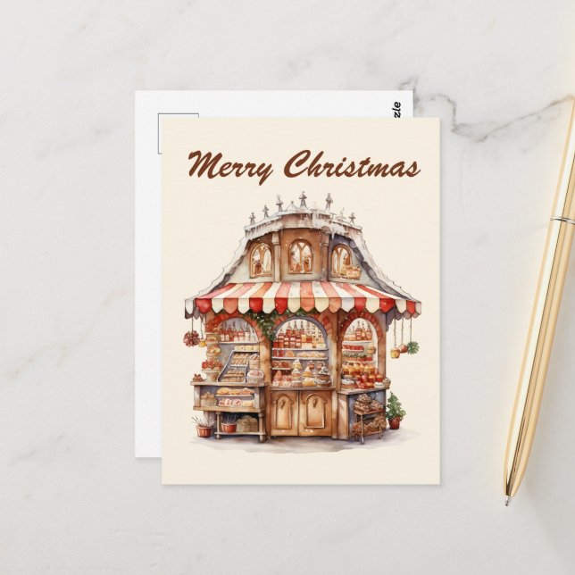 Weihnachtsgebäck hinzufügen postkarte (Vorderseite/Rückseite Beispiel)