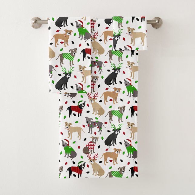 Weihnachtsgebäck Hunde Badetuch Set (Insitu)