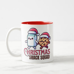 Weihnachtsgebäck Kawaii Milch und Cookie Zweifarbige Tasse