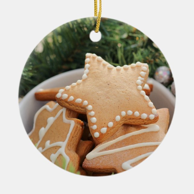 Weihnachtsgebäck Keramik Ornament (Vorne)