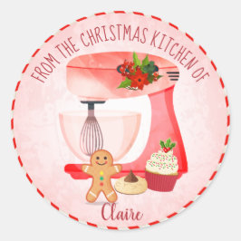 Weihnachtsgebäck Kochen Runder Aufkleber