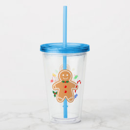 Weihnachtsgebäck Leckerei Gingerbread Man Candy Ca Acryltrinkbecher