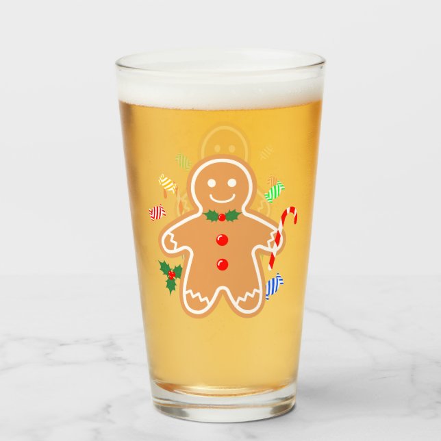 Weihnachtsgebäck Leckerei Gingerbread Man Candy Ca Glas (Vorne (Gefüllt))