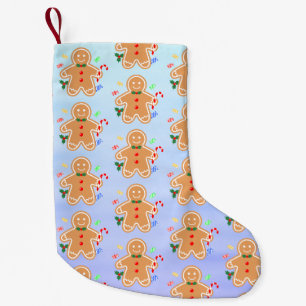 Weihnachtsgebäck Leckerei Gingerbread Man Candy Ca Kleiner Weihnachtsstrumpf
