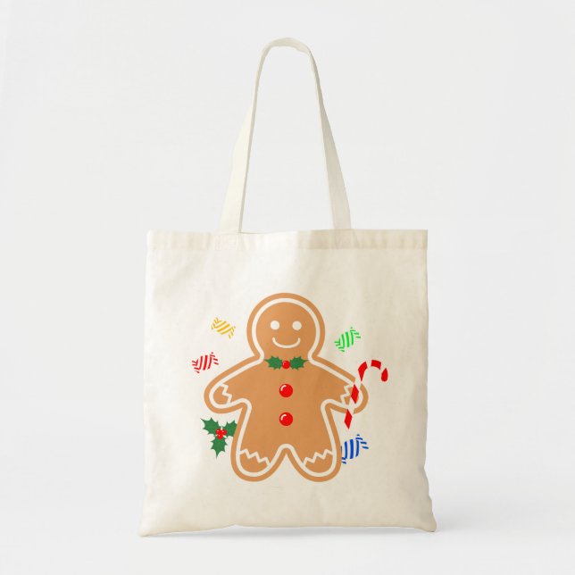 Weihnachtsgebäck Leckerei Gingerbread Man Candy Ca Tragetasche (Vorne)