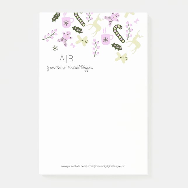 Weihnachtsgebäck Leckereien Lebkuchen Schneeflocke Post-it Klebezettel (Vorderseite)