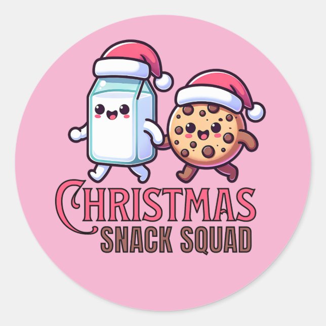 Weihnachtsgebäck Milch und Cookie Stickers (Vorderseite)