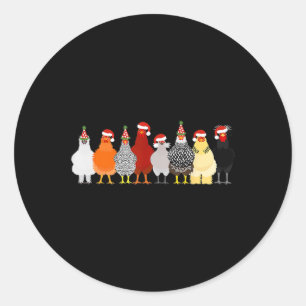 Weihnachtsgebäck Niedliche Hühnerfarmen Runder Aufkleber