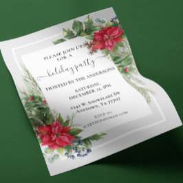 Weihnachtsgebäck Party Floral Poinsettia Flyer