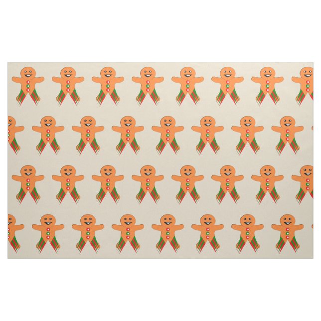 Weihnachtsgebäck Party Gingerbread Handwerksstoff Stoff (Fat Quarter (45,7 x 55,9 cm))