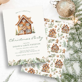 Weihnachtsgebäck Party Gingerbrot Einladung