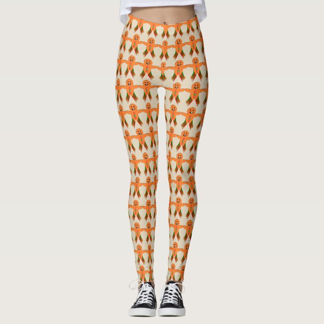 Weihnachtsgebäck Party Gingerbrot Leggings (Vorderseite)