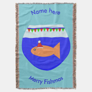 Weihnachtsgebäck Party Goldfish Throw Blanket Decke