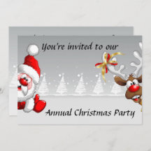 Weihnachtsgebäck Party mit Cartoon Santa Rentiere 
