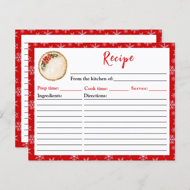 Weihnachtsgebäck Pie Rezept (Vorne/Hinten)