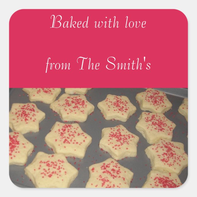 Weihnachtsgebäck Quadratischer Aufkleber (Vorderseite)