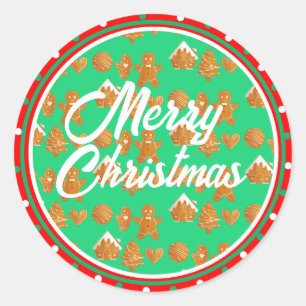 Weihnachtsgebäck Runder Aufkleber