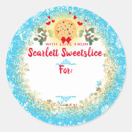 Weihnachtsgebäck Runder Aufkleber