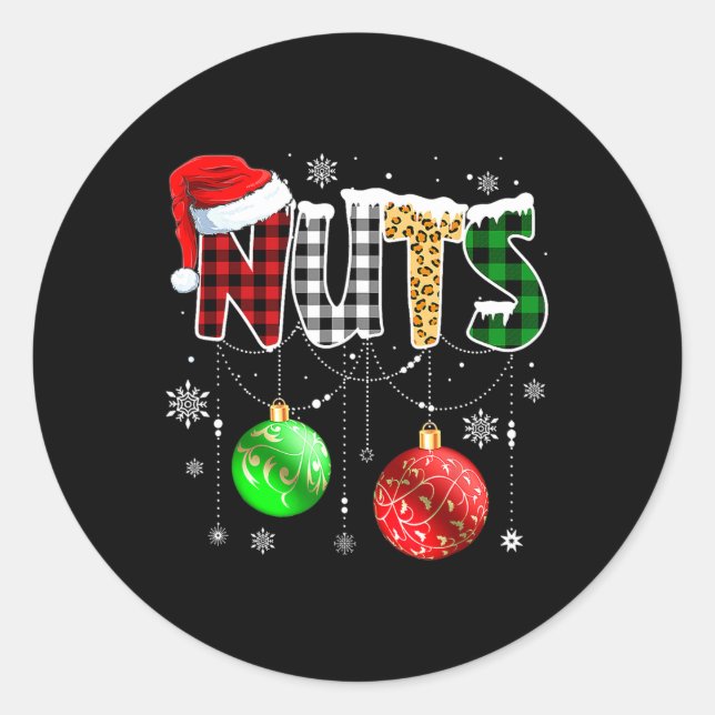 Weihnachtsgebäck Shirt Matching Couple Family Kast Runder Aufkleber (Vorderseite)