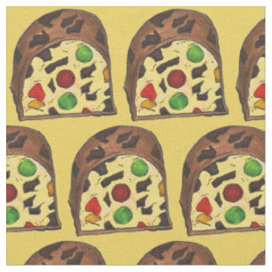 Weihnachtsgebäck Slice Holiday Fruitcake Weihnacht Stoff