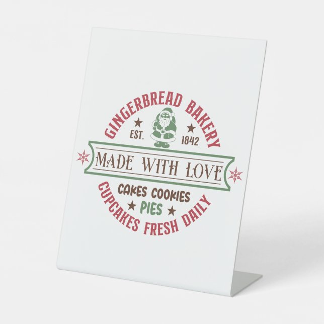 Weihnachtsgebäck Sockelschild (Vorderseite)