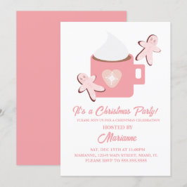 Weihnachtsgebäck Tasse Schokolade Party Lebkuchen Einladung