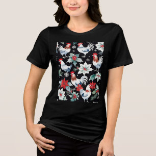 Weihnachtsgebäck und -poinsettias Tri-Blend shirt