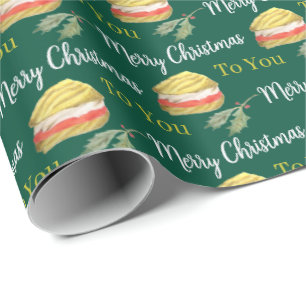 Weihnachtsgebäck Viennese Whirls Geschenkpapier