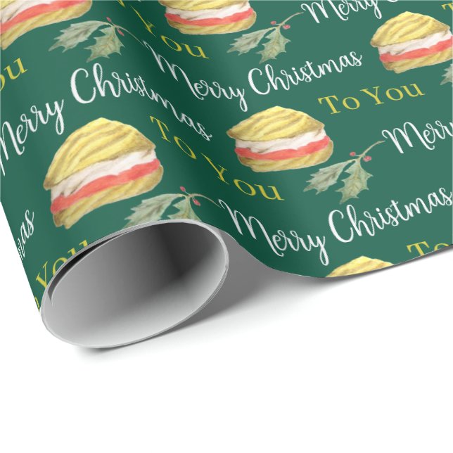 Weihnachtsgebäck Viennese Whirls Geschenkpapier (Rolleneckpunkt)