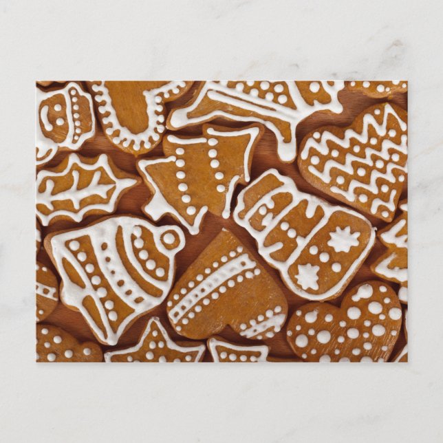 Weihnachtsgebäck Weihnachtskekse Feiertagspostkarte (Vorderseite)