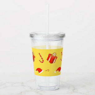 Weihnachtsgebäck Weihnachtsmannmütze Acryltrinkbecher