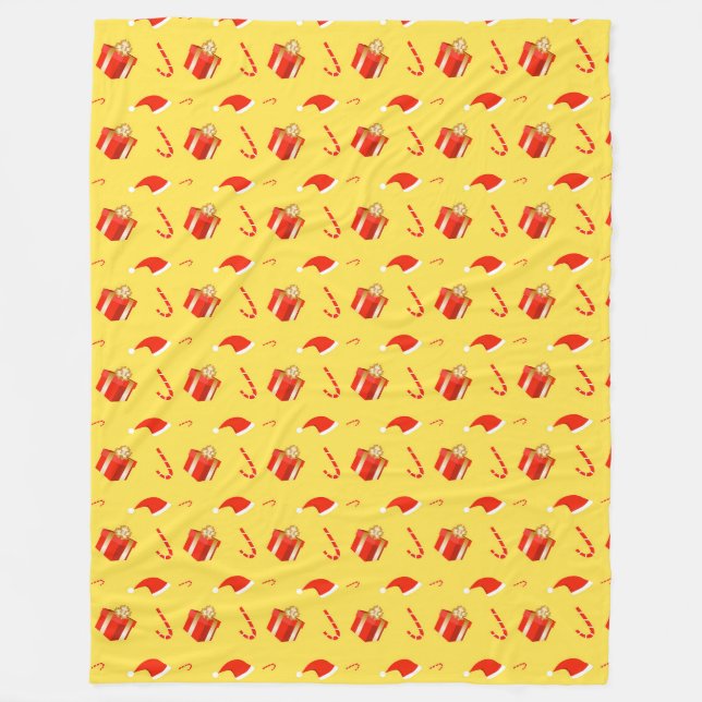 Weihnachtsgebäck Weihnachtsmannmütze Fleecedecke (Vorderseite)