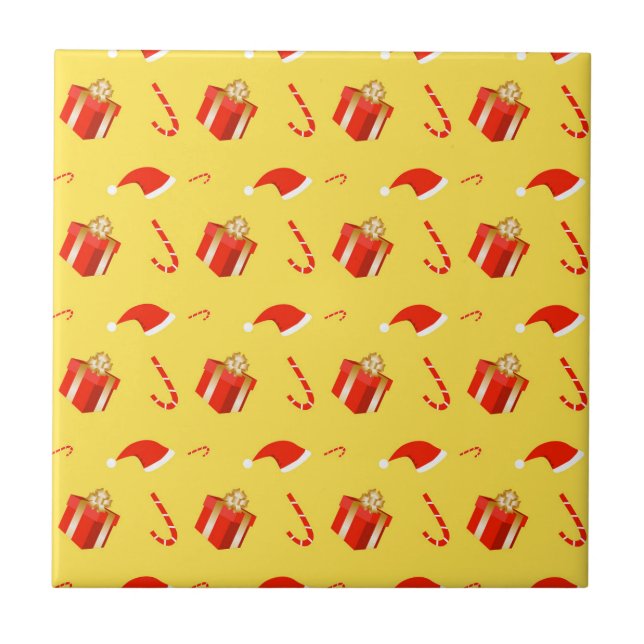 Weihnachtsgebäck Weihnachtsmannmütze Fliese (Vorderseite)