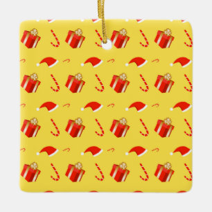 Weihnachtsgebäck Weihnachtsmannmütze Keramikornament