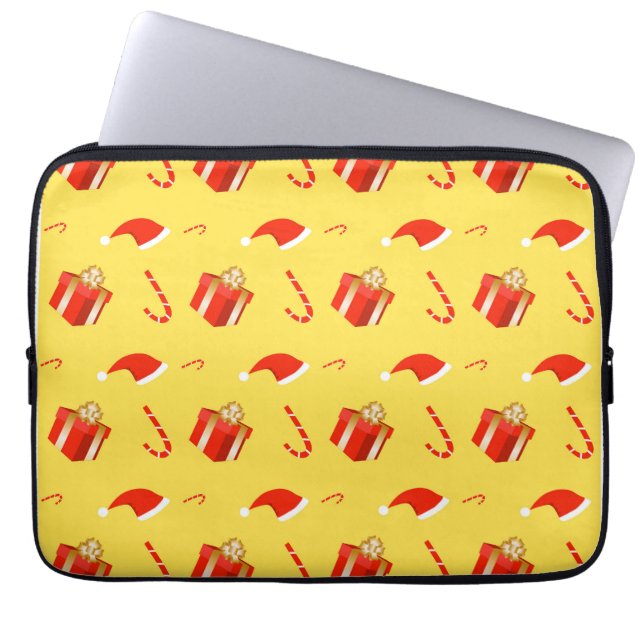 Weihnachtsgebäck Weihnachtsmannmütze Laptopschutzhülle (Vorderseite)