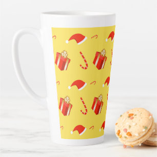 Weihnachtsgebäck Weihnachtsmannmütze Milchtasse