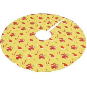 Weihnachtsgebäck Weihnachtsmannmütze Polyester Weihnachtsbaumdecke