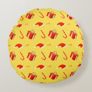 Weihnachtsgebäck Weihnachtsmannmütze Rundes Kissen