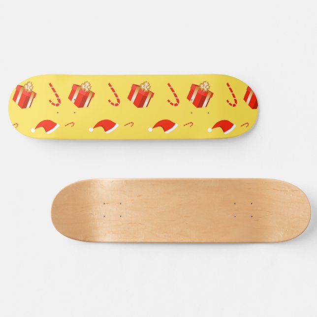 Weihnachtsgebäck Weihnachtsmannmütze Skateboard (Horizontal)