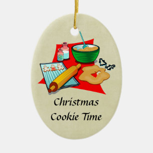 Weihnachtsgebäck - Zutaten Bäcker Keramikornament