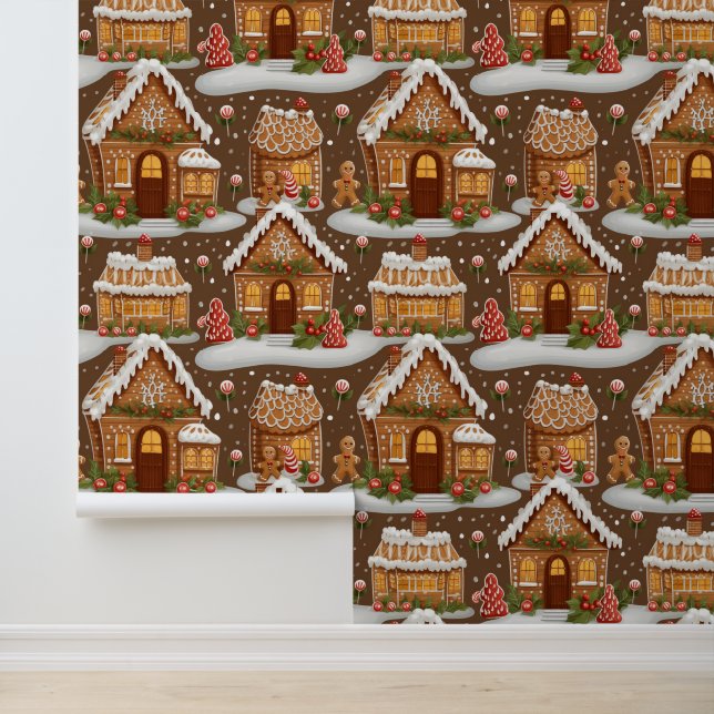 Weihnachtsgebäckhaus Wallpaper Tapete (Anwendung)