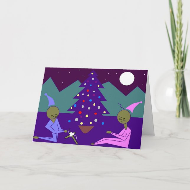 Weihnachtsgebet Feiertagskarte (Vorderseite)
