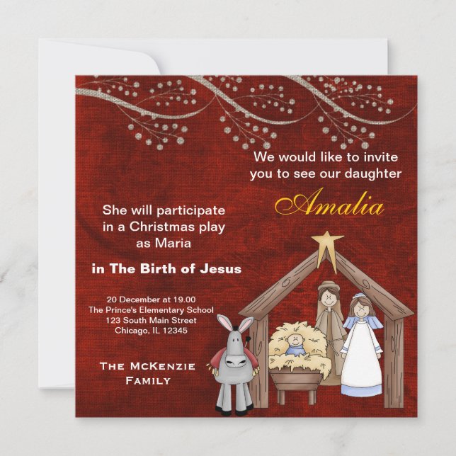 Weihnachtsgebete Einladung (Vorderseite)