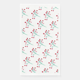 Weihnachtsgebirge Berry Sprigs Painted Muster Serviette