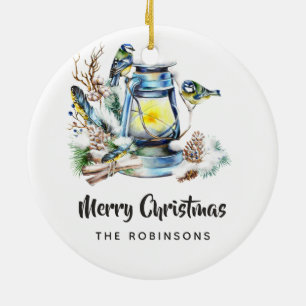 Weihnachtsgebirge Foto Keramik Ornament