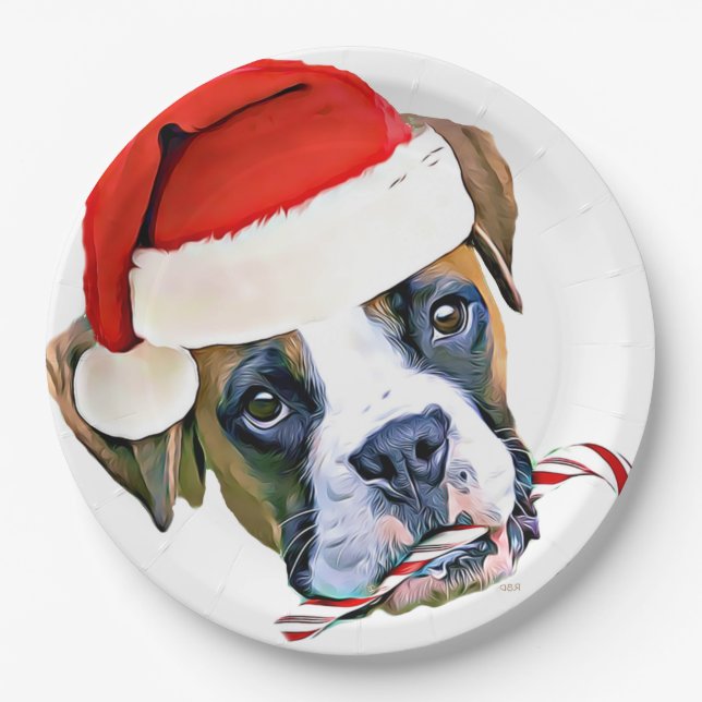 Weihnachtsgebläse Pappteller (Vorderseite)