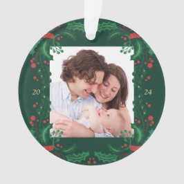 Weihnachtsgeblätterrahmen Personalisiert Acryl Ornament